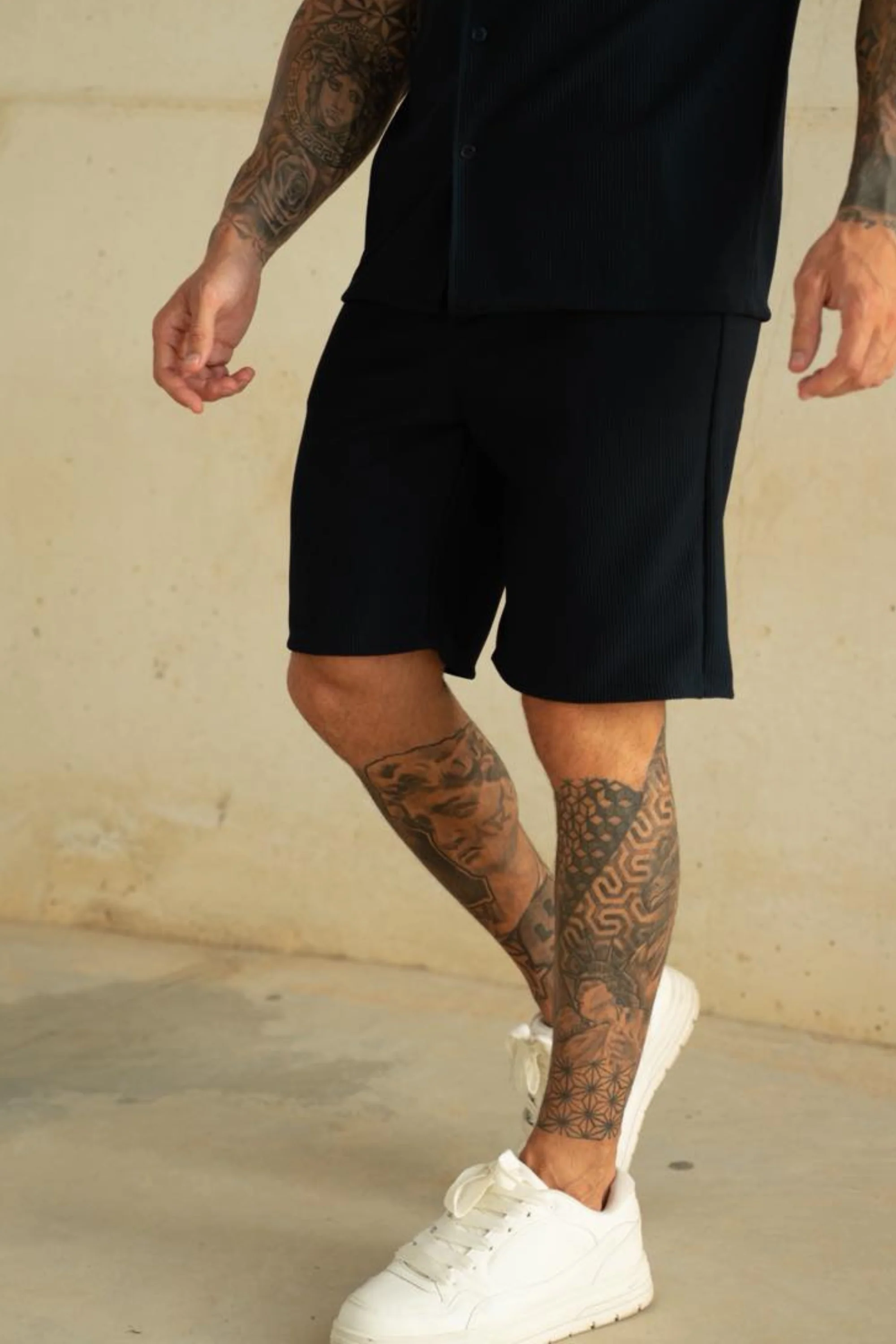 Speed Black Shorts Button Up Set - Image 3